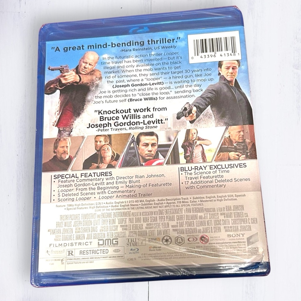 Sealed Looper Blu-ray Disc Movie Bruce Willis Joseph Gordon-Levitt Emily Blunt - Picture 2 of 4